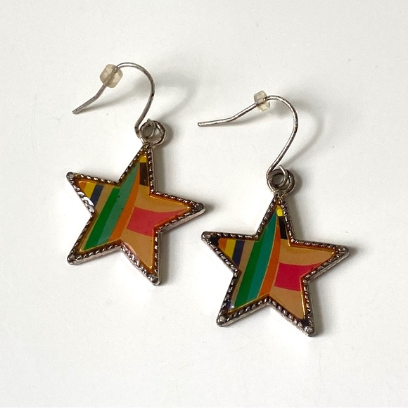 Vintage 80s AAI Star Earrings - Picture 1 of 2
